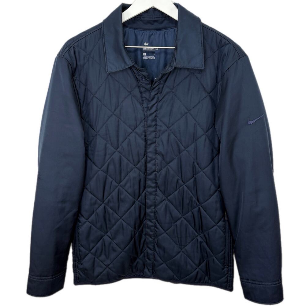 Nike Dark Blue Quilted Shacket - Men's Size S